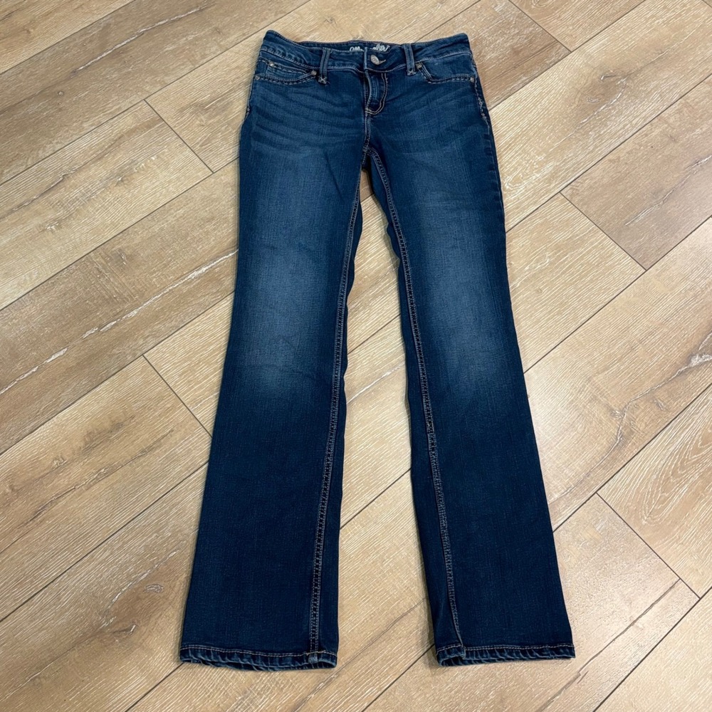 Wrangler Ultimate Riding Jeans Womens 5/6x34 Dark Wash Bootcut Stretch